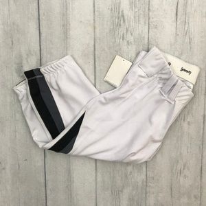 NEW Intensity Baseball Pants White Black Mens S
